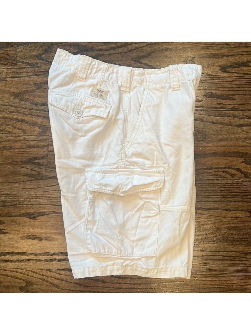 Polo Ralph Lauren Classic Cargo Shorts Khakis White/Relaxed Fit Size 31 - Picture 4 of 16